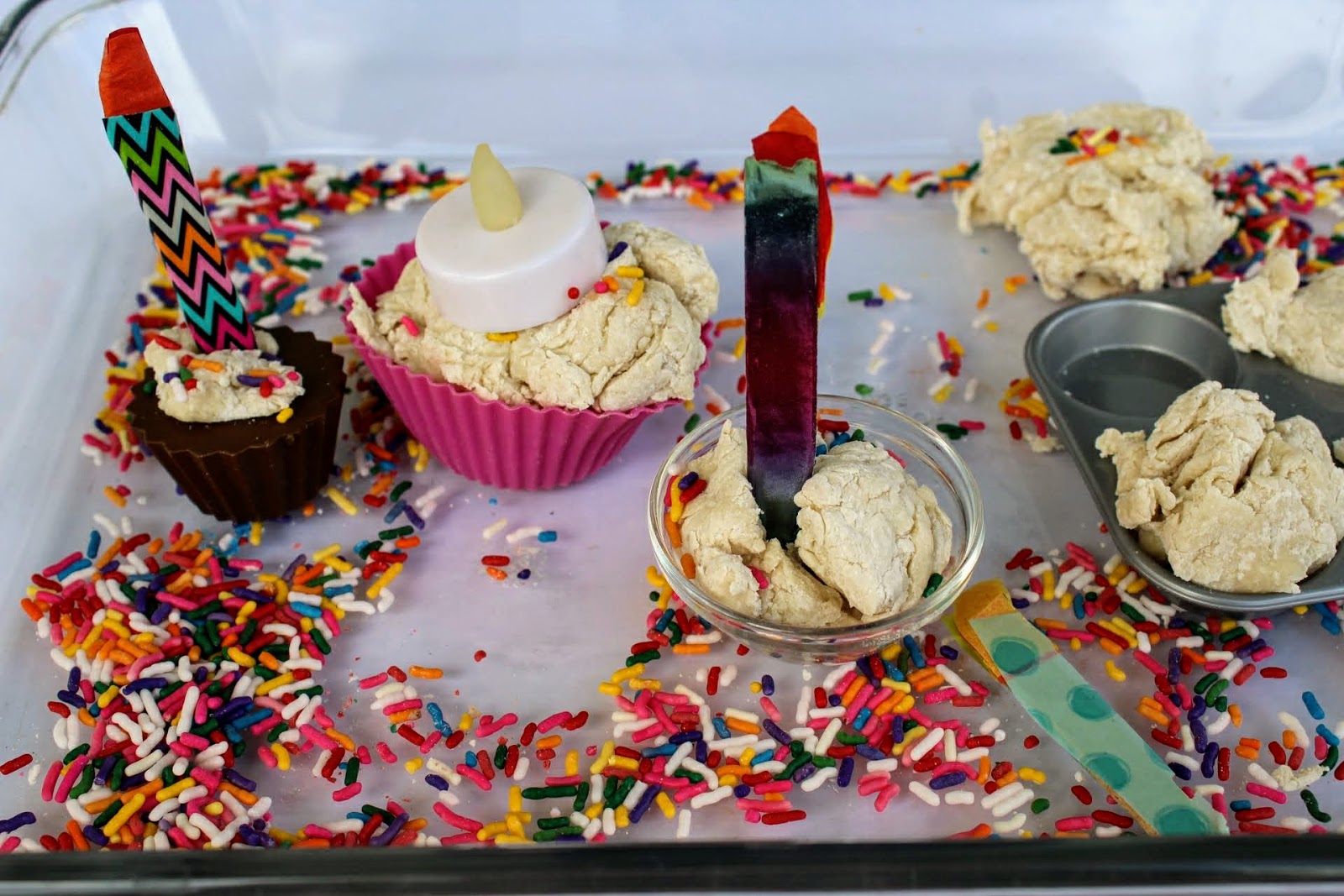 Birthday Sensory Bin for Preschool  