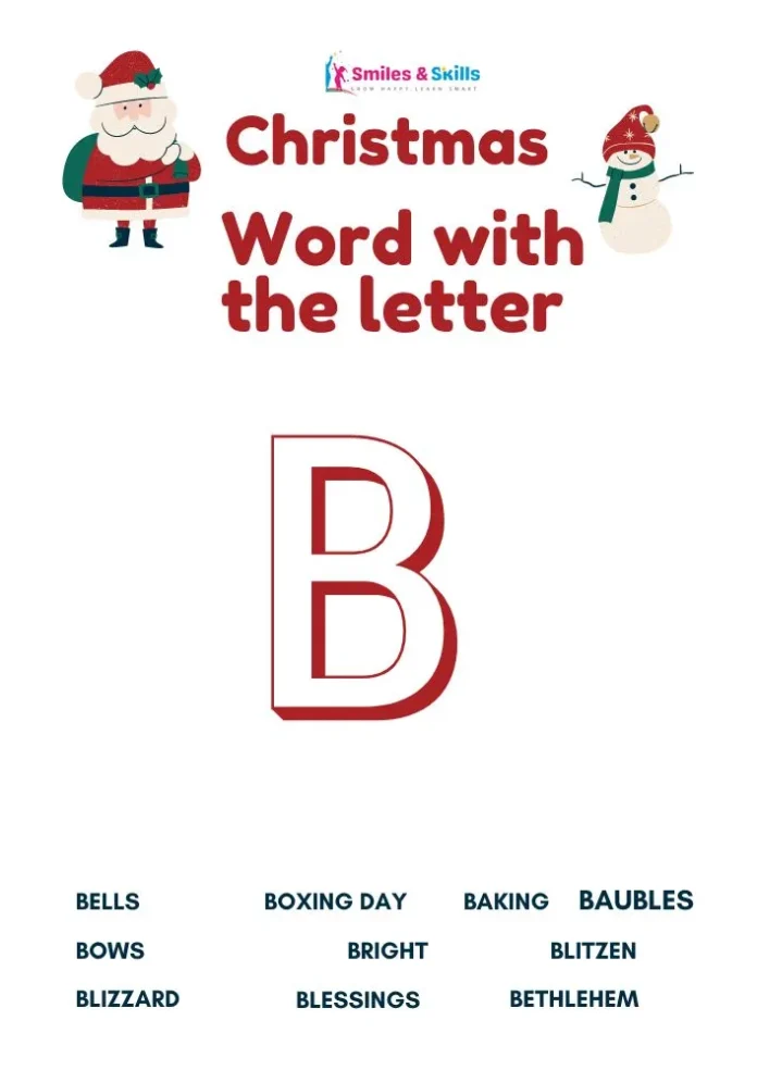 Christmas Words That Start With B