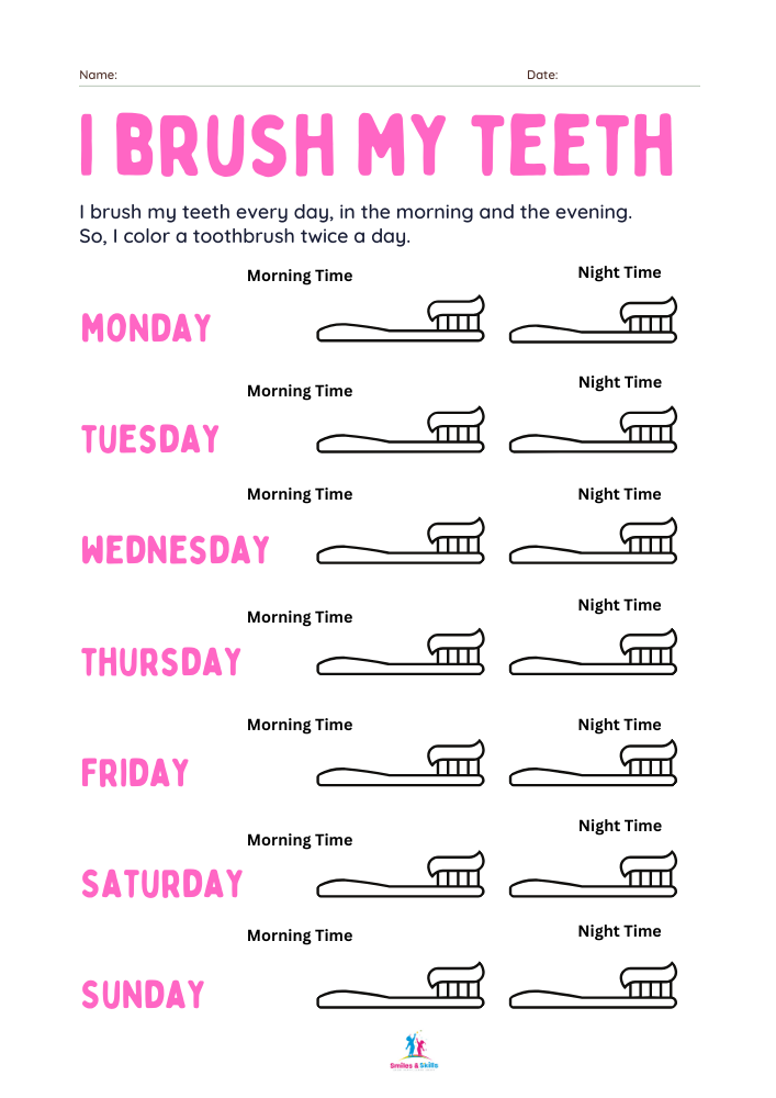 Brush my teeth chart