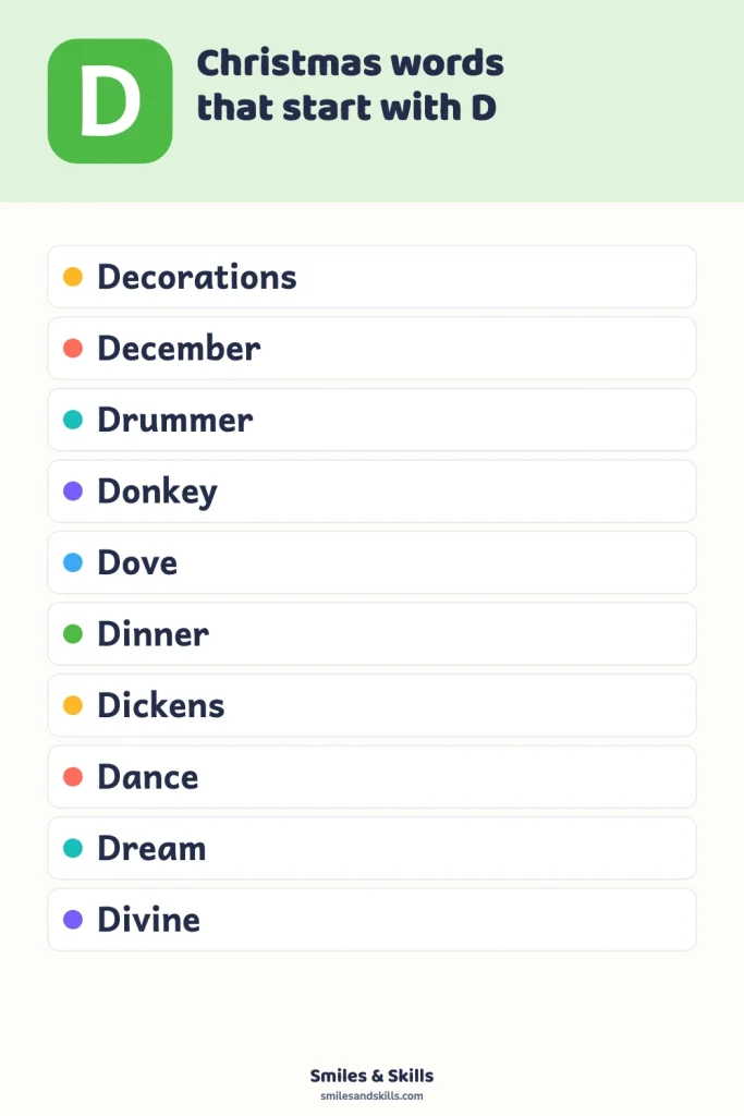 Christmas Words That Start With D: Delightful Vocabulary