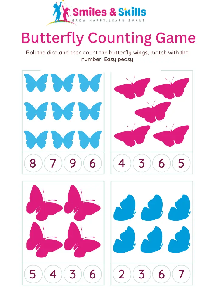 Butterfly Wings Counting Game