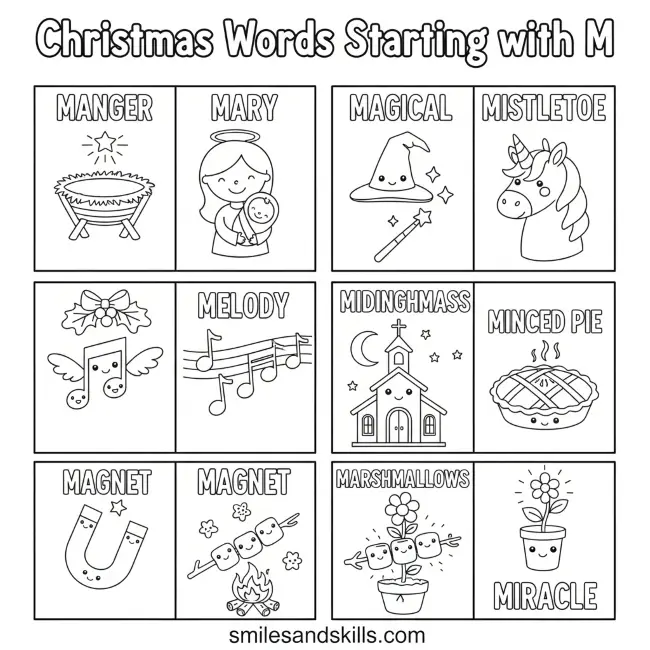 Christmas Words Starting with M