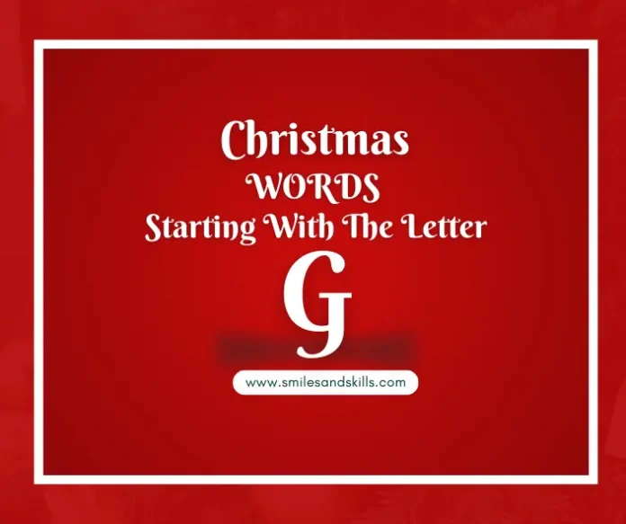 Christmas Words That Start With G