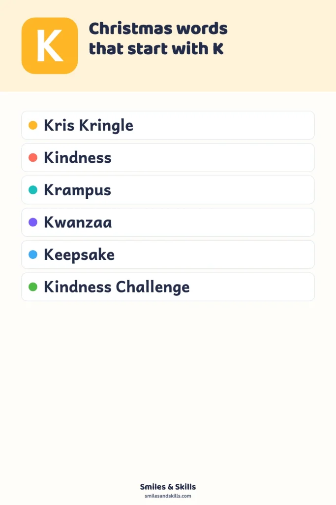 Christmas Words That Start With K: Festive Vocabulary Guide