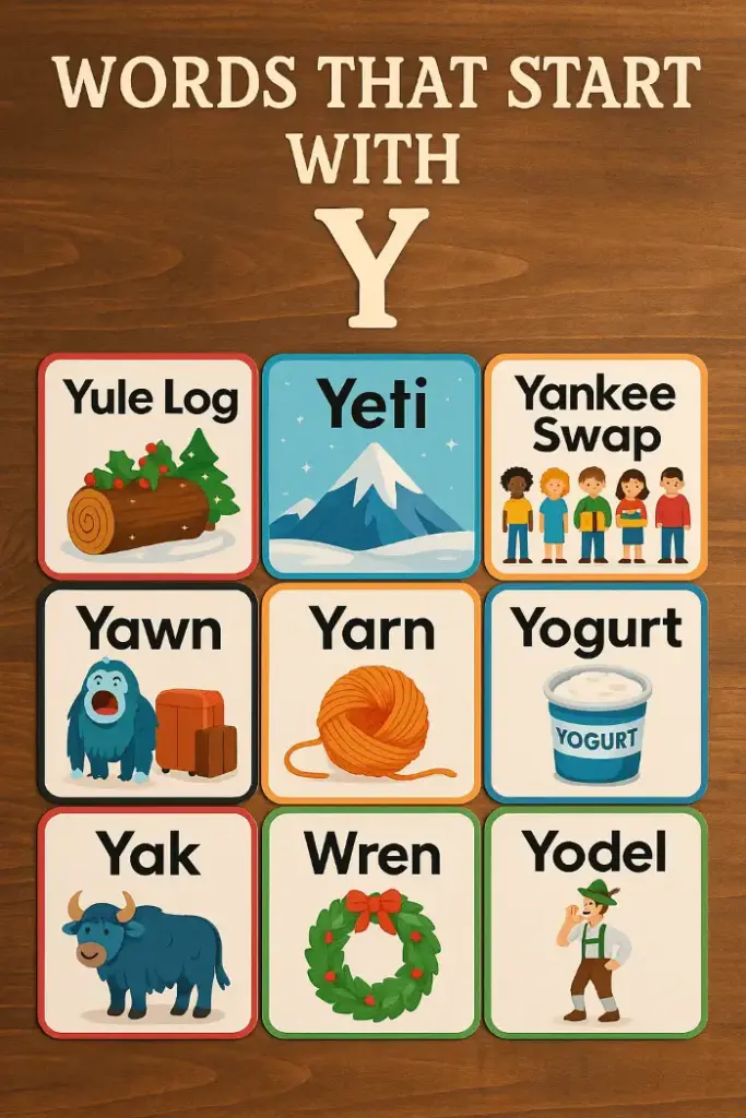 Y-word-flash-card