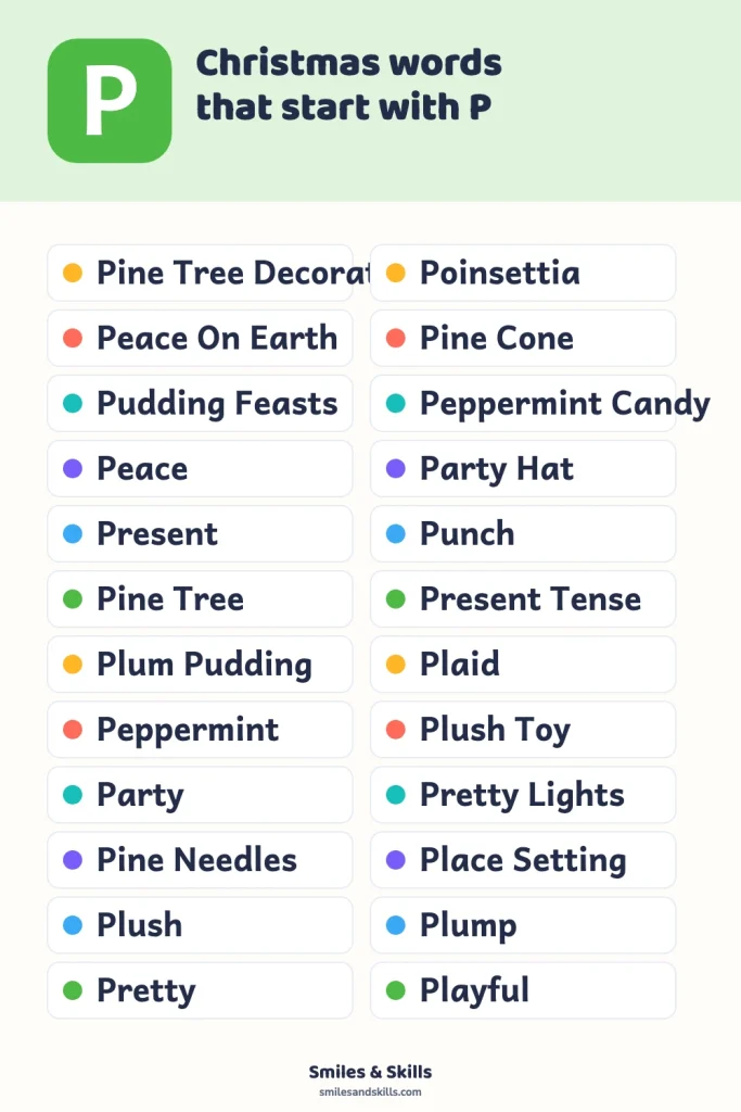 Christmas Words That Start With P: Perfect Picks for You