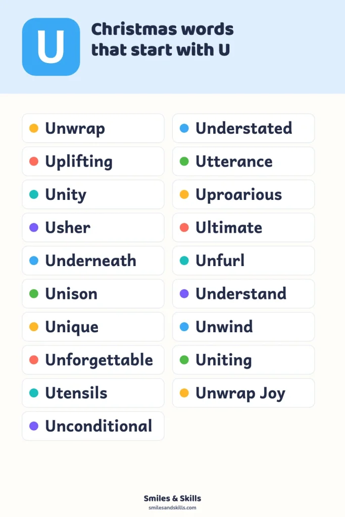 20 Christmas Words That Start With U: Unwrap the Magic!