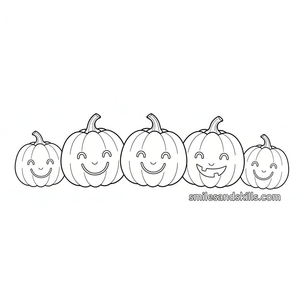 5 little pumpkins coloring page