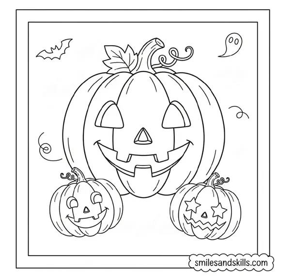 Classic Smiling Jack-o'-Lantern-coloring-page