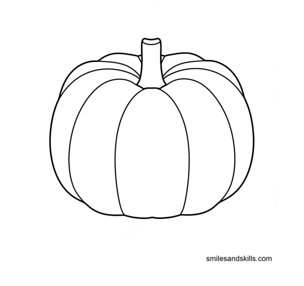Easy Pumpkin Coloring-Page