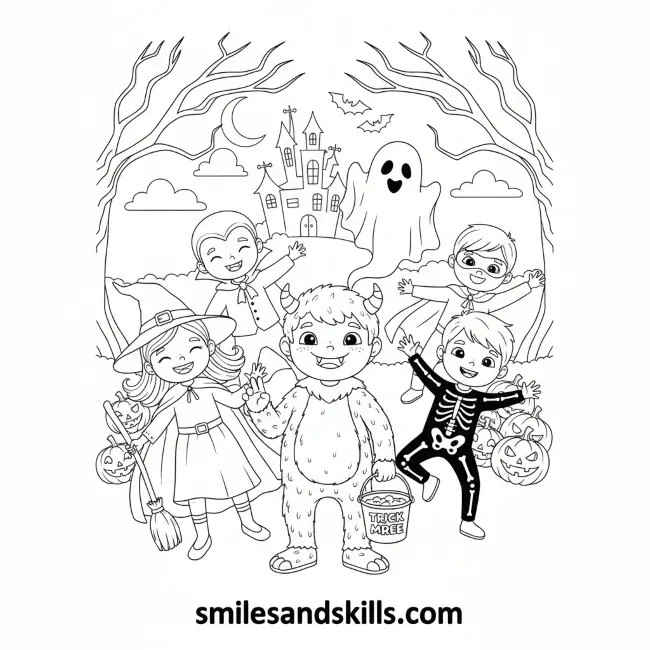 Kids in Halloween Costumes