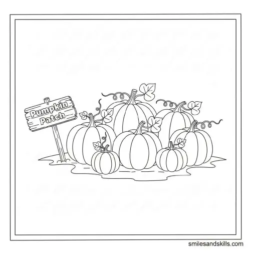 pumpkin patch coloring page