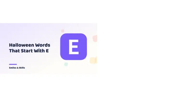 Halloween words that start with E