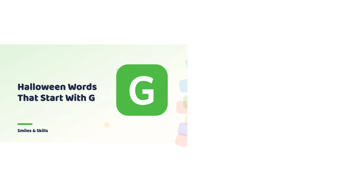 Halloween words that start with G